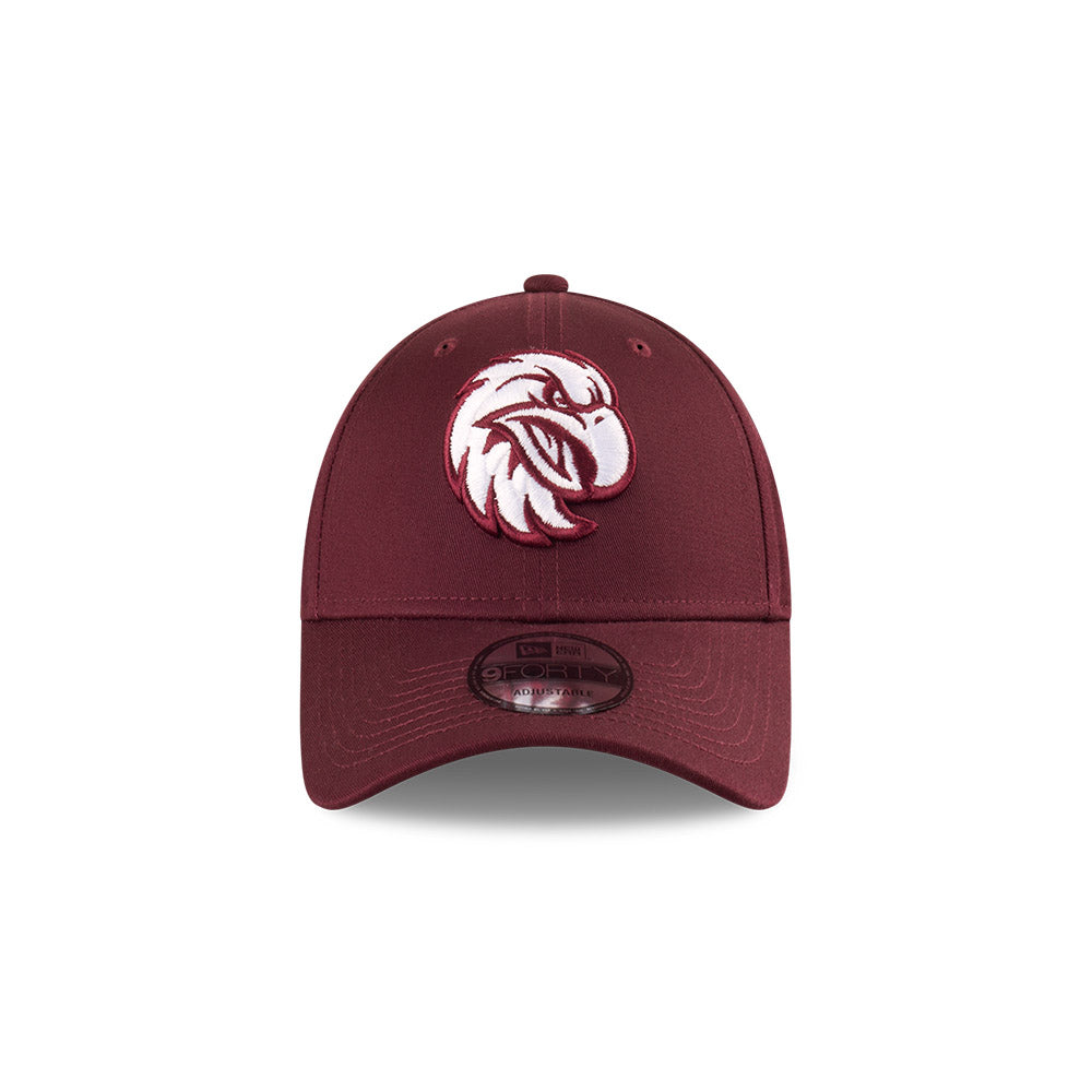 Manly Warringah Sea Eagles Hat - 2025 NRL Badged Maroon OTC 9Forty Strapback Cap - New Era